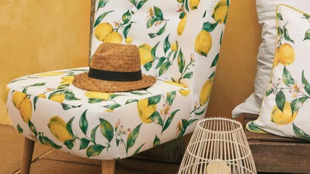 Sessel Fiona mit Zitronenprint