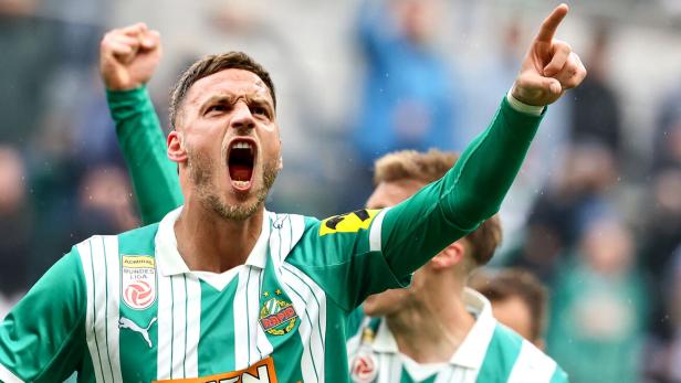 Marko Arnautovic im Rapid-Dress als Fotomontage