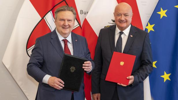 Schulterschluss Michael Ludwig und Christian Stocker 