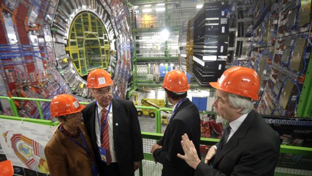 CERN Besuch Bundespräsident Fischer und Wissenschaftsminister Töchterle