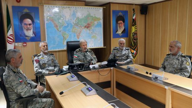 Iranian Army commander-in-chief Amir Hatami in the Army's War Command Room Iranian Army commander-in-chief Amir Hatami in the Army's War Command Room