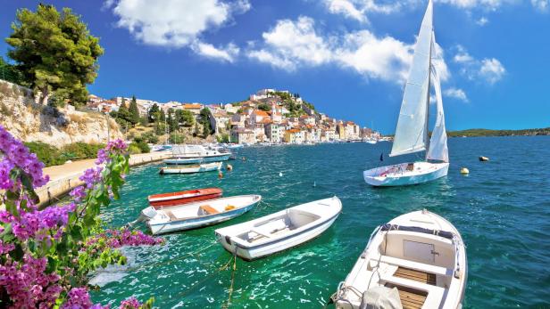 UNESCO town of Sibenik coast view