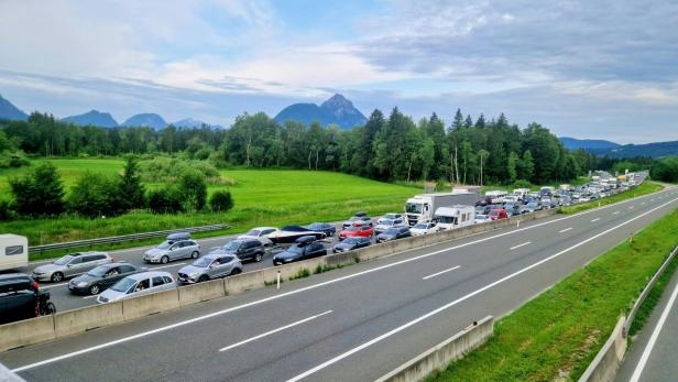 Stau auf Autobahn