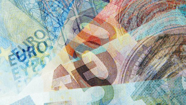 Paper Currency. Collage of Euro notes.