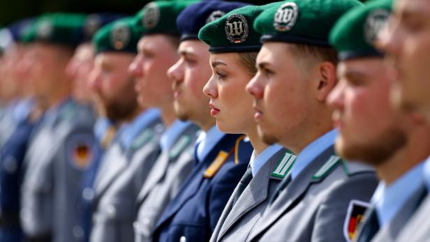 Swearing-in ceremony for new recruits of the German armed forces Bundeswehr, in Berlin