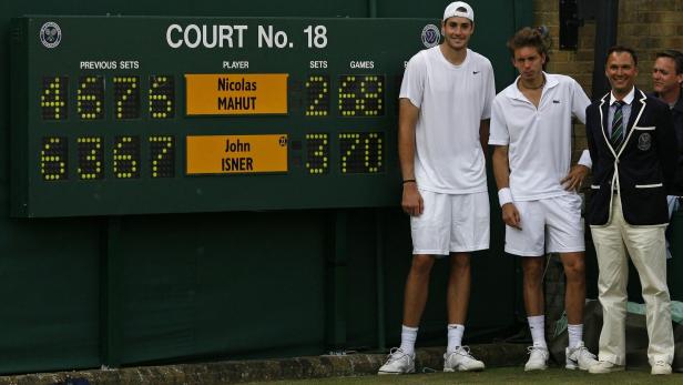 Längstes Match der Geschichte: John Isner und Nicolas Mahut spielten 2010 drei Tage lang