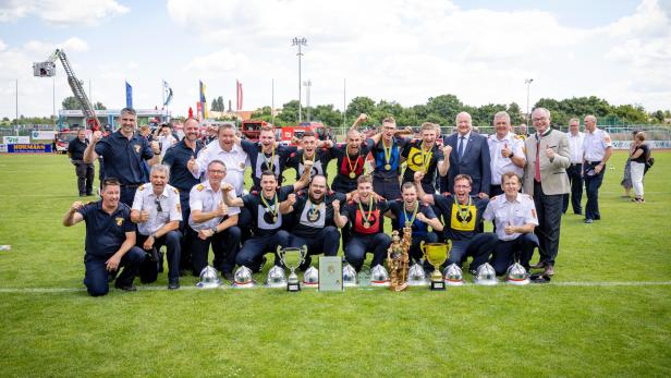 Siegergruppe FF Johannesberg bei der Preisverleihung