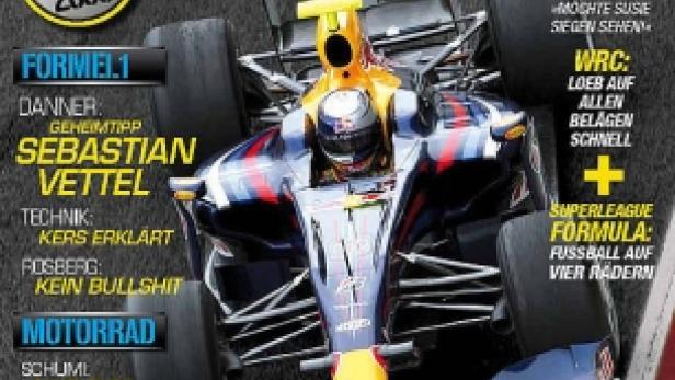 Die Titelseite des Motorsport Magazins mit Sebastian Vettel im Formel-1-Wagen.