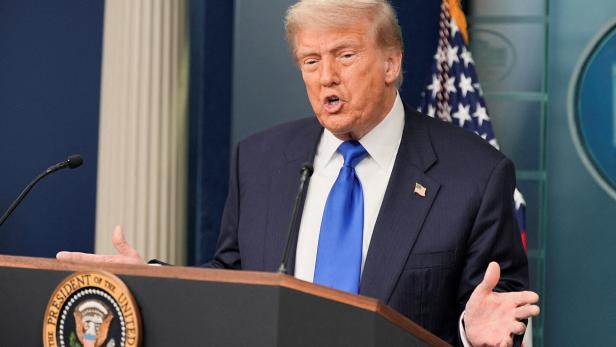 FILE PHOTO: U.S. President Trump speaks to the media at the White House in Washington