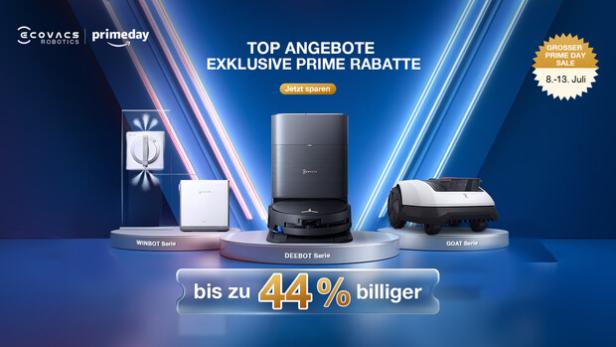 Prime Day Highlights von ECOVACS für Boden, Fenster und Garten