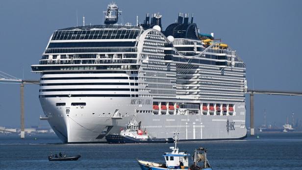 Ein Kreuzfahrtschiff auf dem Meer (Symbolbild).