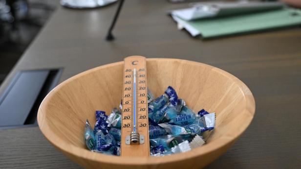 Thermometer auf Tisch