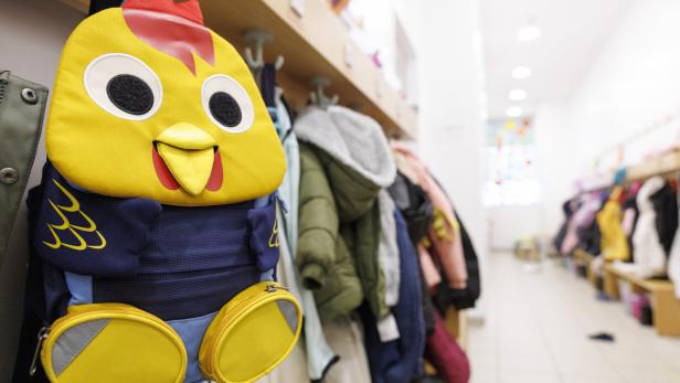 Gaderobe in einem Kindergarten