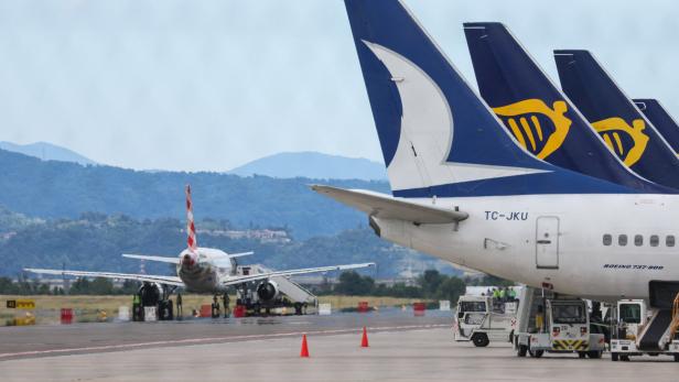 Aftermath of a death of a man on a runway at Milan Bergamo Airport Aftermath of a death of a man on a runway at Milan Bergamo Airport