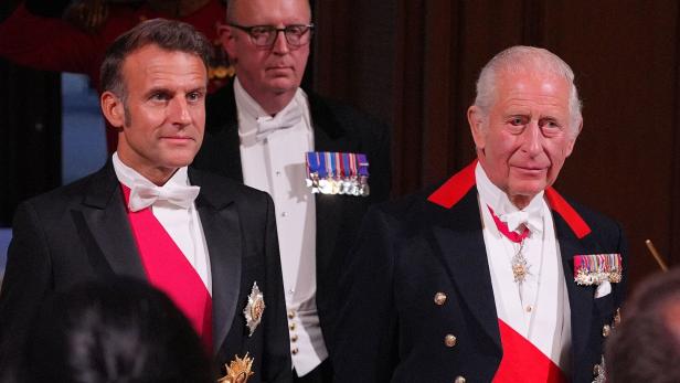 König Charles III. und Emmanuel Macron