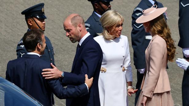 Prinzessin Kate im Gespräch mit Brigitte Macron