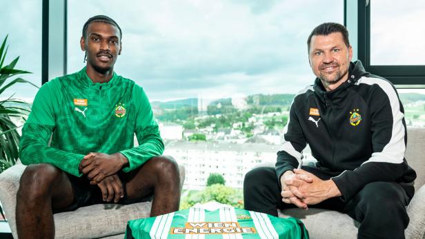 Rapid-Verteidiger Marcelin (l.) und Katzer
