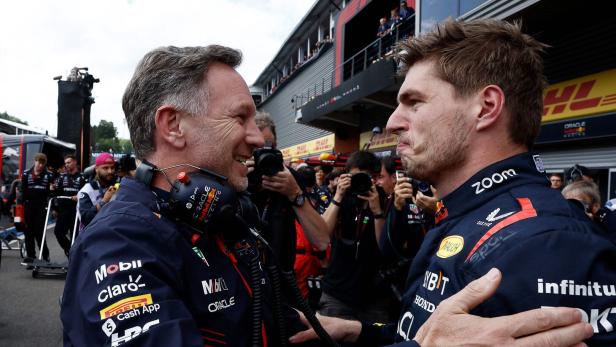 Ein Bild aus erfolgreicheren Zeiten: Christian Horner und Max Verstappen.