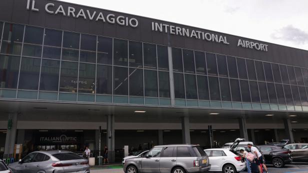 Aftermath of a death of a man on a runway at Milan Bergamo Airport
