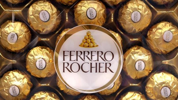 FILE PHOTO: A box of Ferrero Rocher is displayed on a shelf in a supermarket