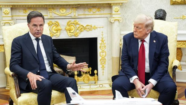 Trump trifft sich mit NATO-Generalsekretär Mark Rutte in Washington.