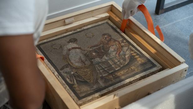 Pompeii welcomes home erotic mosaic looted by Nazi officer