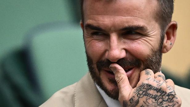 David Beckham bei einem Tennismatch in Wimbledon.