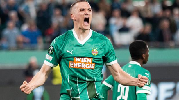 FUSSBALL: CONFERENCE LEAGUE / VIERTELFINALE / RÜCKSPIEL: SK RAPID - DJURGARDENS IF.