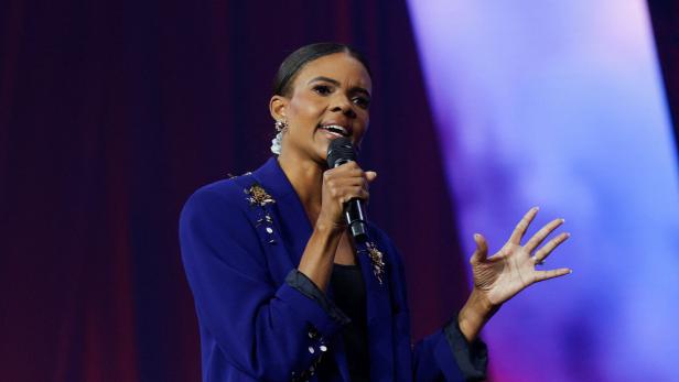 Candace Owens spricht auf einer Veranstaltung der nationalkonservativen Bewegung „Turning Point“ in Detroit.