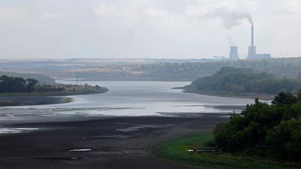 Khanzhonkivske Reservoir in the Donetsk region