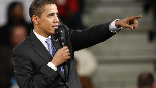 U.S. President Barack Obama delivers his speech at Rhenus sports arena in Strasbourg