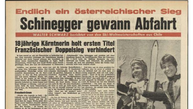 KURIER-Schlagzeile: Als  Erik(a) bei WM allen den Herrn zeigte.