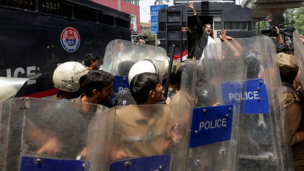 Protest in support of Pakistan's former Prime Minister Imran Khan in Lahore