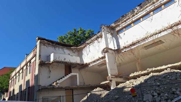 Abriss-Baustelle.