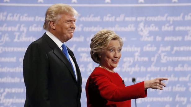 Donald Trump und Hillary Clinton vor ihrem TV-Duell