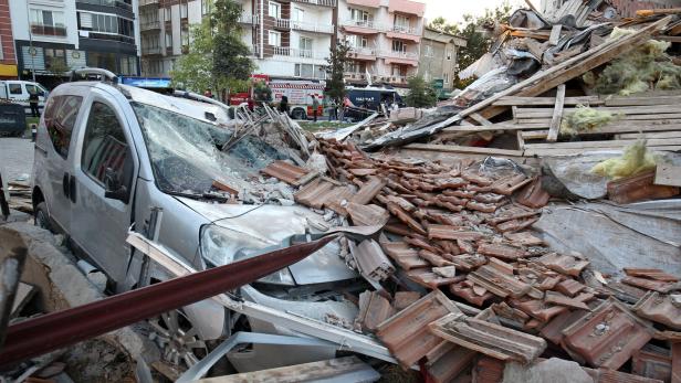 Aftermath of an earthquake in western Turkey