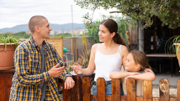 Getting to know the neighbors at country houses in village