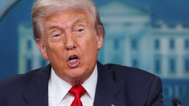 U.S. President Trump meets members of the media at the White House in Washington, D.C