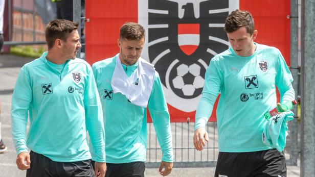 FUSSBALL: WM QUALIFIKATION: ÖFFENTLICHES TRAINING ÖFB: WÖBER/BAUMGARTNER/GREGORITSCH