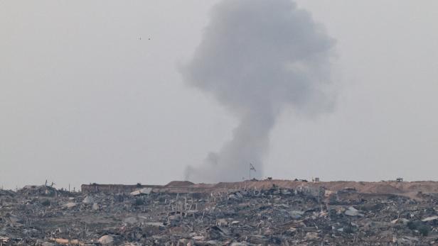 Smoke rises in Gaza