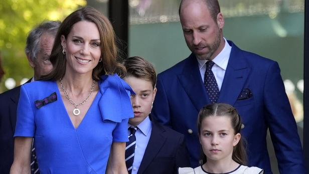 Prinzessin Kate und Prinz William mit Sohn George und Tochter Charlotte