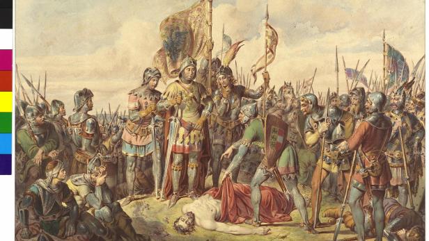 Schlacht bei Dürnkrut 1278, historisches Gemälde