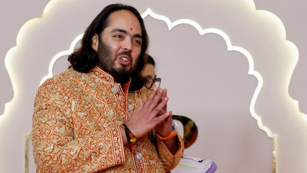 Anant Ambani bei seiner Hochzeit.