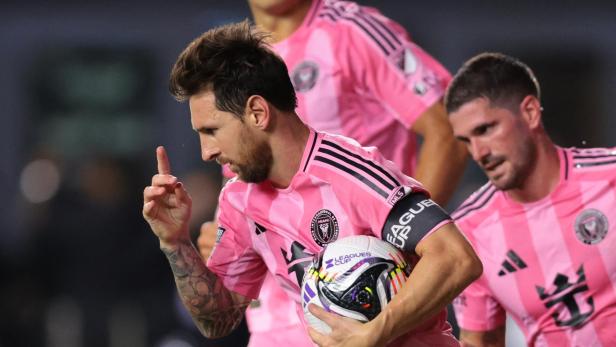 Lionel Messi feiert ein Tor für Inter Miami