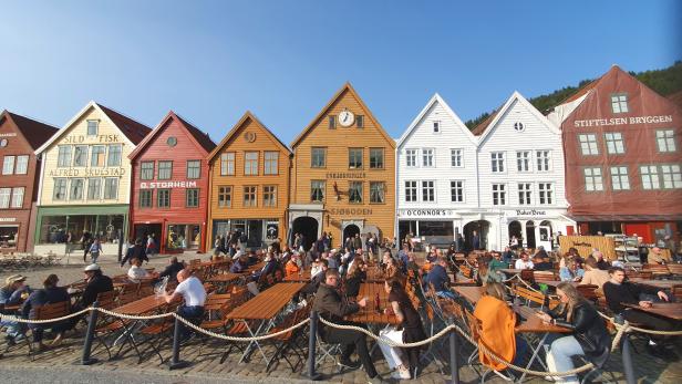 Bryggen, das historische Zentrum von Bergen