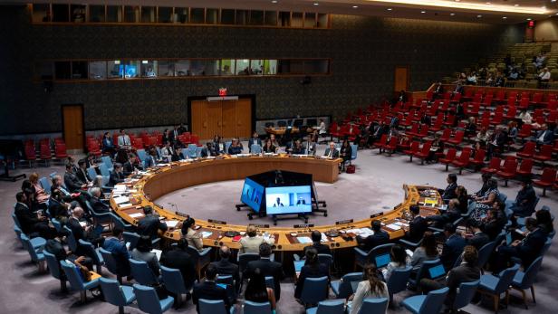 U.N. Security Council meeting on Israel and Palestinian conflict in New York