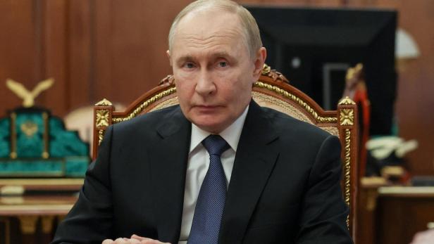 Russian President Putin chairs a meeting with members of the government in Moscow
