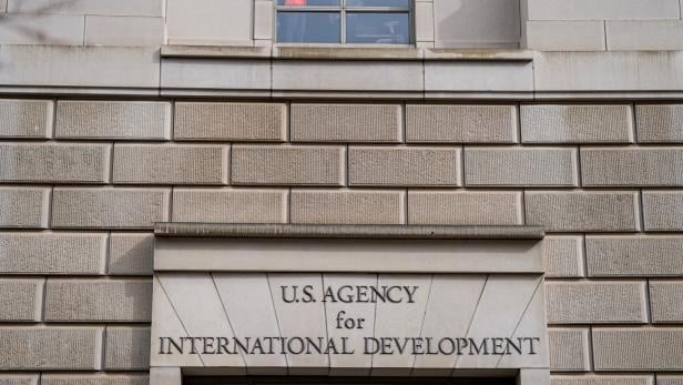 FILE PHOTO: The USAID building sits closed, after Musk said work is underway to shut down the U.S. foreign aid agency USAID, in Washington