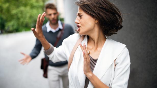 Frustrated couple arguing and having marriage problems Frustrated couple arguing and having marriage problems