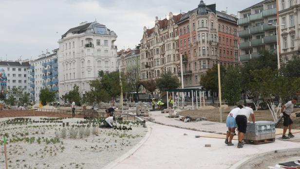 Naschmarkt-Baustelle Die Naschmarkt-Baustelle in Wien kurz vor Fertigstellung